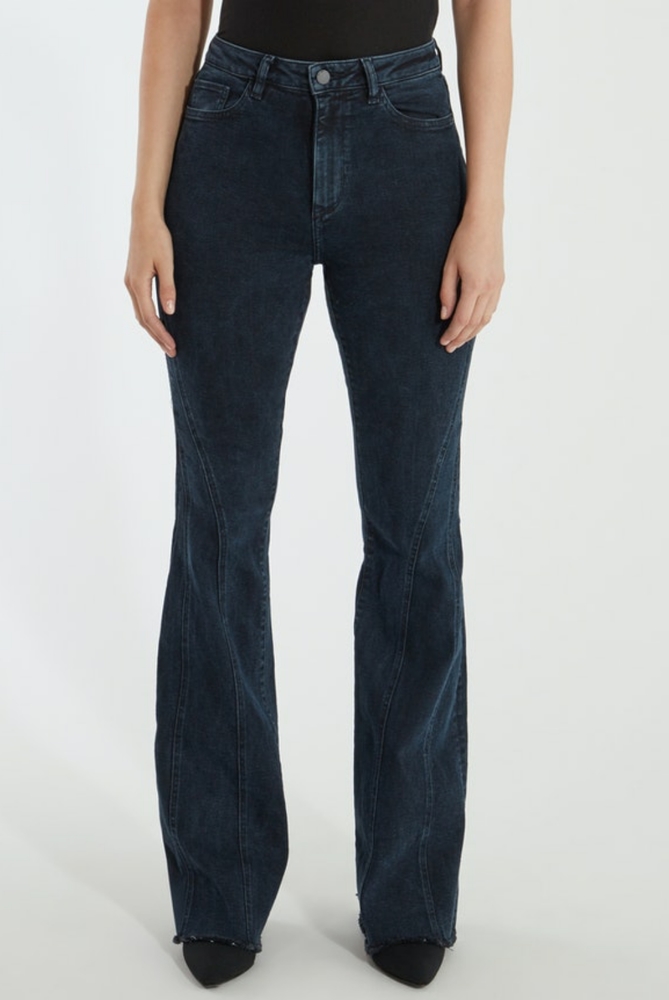 DL1961 Dark Blue Flare & Wide Leg Jeans